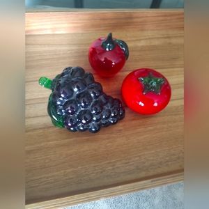 💲ALE MCM Murano/Blenko style art beautiful blown glass fruit food accent decor